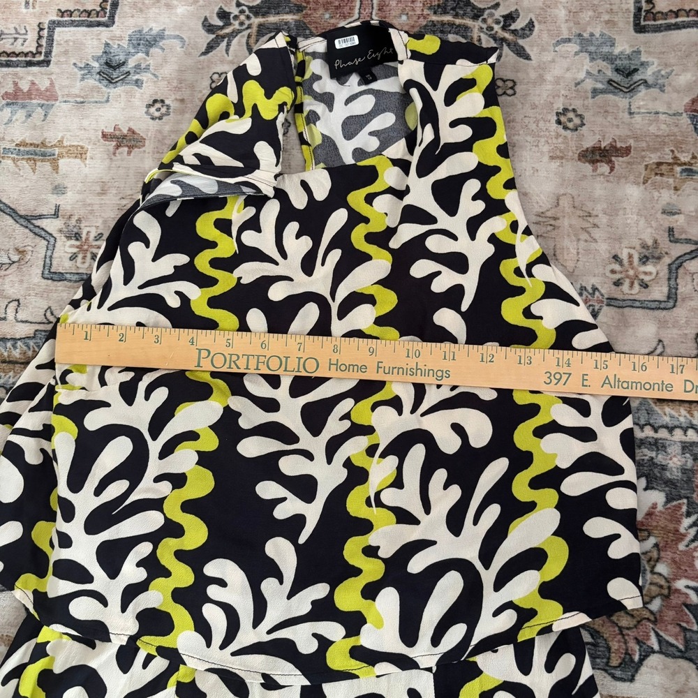 Phase Eight Abstract Print Wide Leg Jumpsuit Black Green Resort Vacay UK 10 US 6 - Picture 10 of 15
